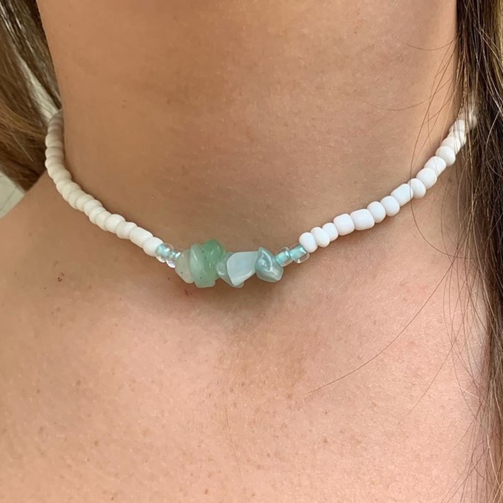 teal stone choker